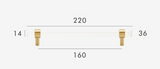 Nowoczesny Mosiężno-Akrylowy Uchwyt Meblowy