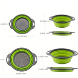 FlexiDrain – Składane Silikonowe Sitko do Mycia Warzyw i Owoców