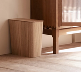 EcoPress Drewniany Kosz na Śmieci z Pokrywą