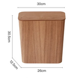 EcoPress Drewniany Kosz na Śmieci z Pokrywą