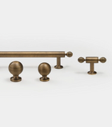 BrassElegance Mosiężny Antyczny Uchwyt T-kształtny do Szaf i Mebli