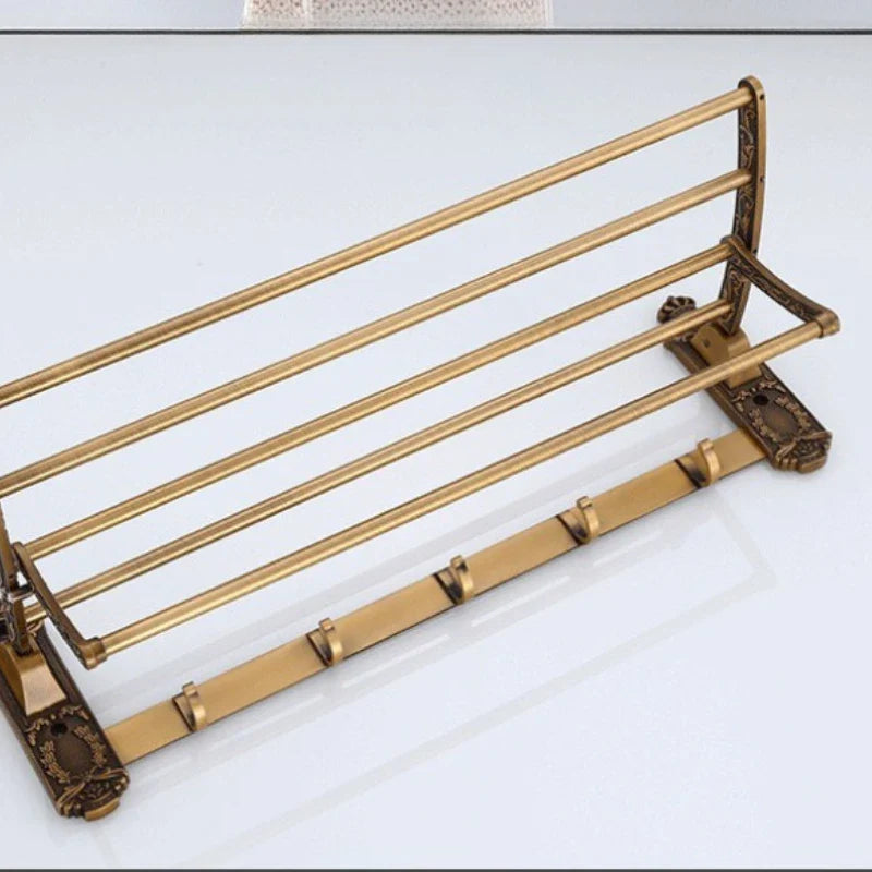 Składany Wieszak na Ręczniki | Aluminium | 50–60 cm | Przenośny & Lakierowany